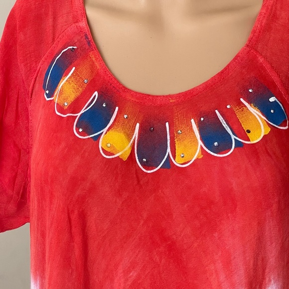 NWOT Orange Tropical Hawaii Dress     Size: OS - Picture 4 of 6